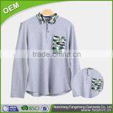 Mens Long Sleeve Colar Polo Shirt With Pocket thumbnail-2