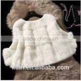 2016 Casual Woman Overclothes Rex Rabbit Fur Coat Lady Faux Fur Stylish Coat for Winter thumbnail-4