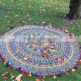 Alson Drop Shipping Indian Mandala Round Roundie Beach Throw Tapestry Hippy Boho Gypsy Cotton Tablecloth Beach Towel thumbnail-2