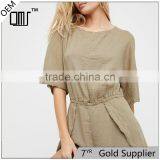 Ropa Mujer Casual Raw Trim Low Scoop Back Beach Rompers Jumpsuits thumbnail-1