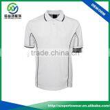 Customized 100% Polyester Dry Fit White Polo Shirts With Contrast Piping thumbnail-1