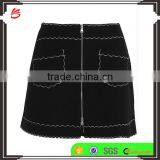 2017 Latest Ladies Mini Sexy Jeans Short Denim Skirt Hot Girl Wearing Fashion Maxi Black Mini Jeans Skirt thumbnail-1