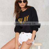 Women's 100% Cotton Gold Foil Sreetwear Casual Sweatshirt thumbnail-1