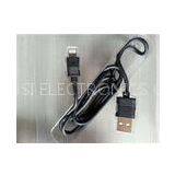 Black / White IPHone 5S USB Charger Cable , Apple Charger USB Cable thumbnail-1