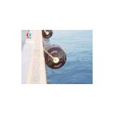Cylindrical Foam Filled Fenders Black For Marine , CCS Certificate