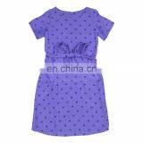 Lofbaz Girls Elephants Printed Rayon Casual Violet Cute Dresses