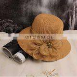 Dome Sunshade Hat Fashion Flower Yarn Straw Hat thumbnail-2