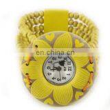 High Quality Ladies Bracelet Vintage Weaved Wrist Watch of Charm Wooden Beads Band Quartz Tourist Attractions Wooden Watch thumbnail-2