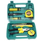 8-Piece Tool Set - General Household Hand Tool Kit with Plastic Toolbox Storage Case Homeowner Tool Set