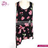 Black Sleeveless Casual Fashion Design Lady Elegant Maxi Blouse