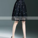 latest skirt design pictures Fashion embroidered midi skirt