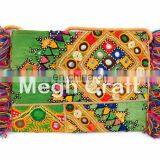 POM POM Wallet/clutch- Bohemian Fringe Wallet- Banjara Friang Pom POM Clutch thumbnail-1