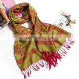 Wholesale Cotton&Acrylic Blending Wizard Flowers Pattern Fanon Cape Cheap Pashmina Shawls thumbnail-6
