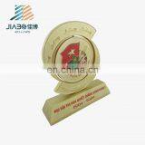 High Quality Custom Design UAE Country Logos Enamel Metal Trophy Cups Parts With Wooden Base