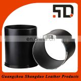 Top Supplier Open Top Design Leather Cover Innovative Waste Bin