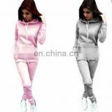 Wholesale Women Sports Truck Suits Plain Jogger Two Pieces Sweat Suit Set thumbnail-1