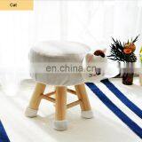 Imitation Animal Wooden Legs Kids Stool for Kids Carton Cute Children Footstool Funny Children Cartoon Stool thumbnail-5