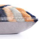 Oeko-Tex Certified Fluffy Flame Retardant Square Colorful Long Hair Faux Fur Cushion Cover Pillow Case thumbnail-3