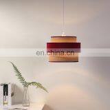 Korea Modern Cheap Custom Logo Home Decor Round Red Hanging Ceiling Lamp for Hotel
