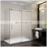 Frosted Glass Screen Tempered Glass Shower Doors for Bathrooms Silding Glass Shower Door thumbnail-2