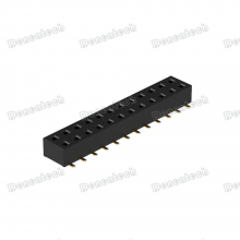 Denentech 2.00mm Pitch Dual Row H2.80 Female Header SMD Without Peg thumbnail-2