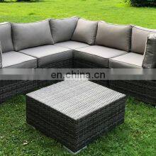 6pcs Outdoor Patio Garden PE Rattan Wicker Furniture, Sectional Sofa Set With Cushions,KD System thumbnail-2