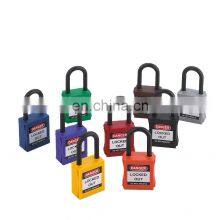Top Best High Security Plastic Nylon Insulation Shackle Waterproof Abs Industrial Safety Lockout PadLocks Lock and Key in Bulk