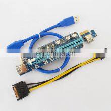 Ver 008c Pci-e 1x To 16x Usb 3.0 Wire Square Riser 6 Pin For Gpu thumbnail-3