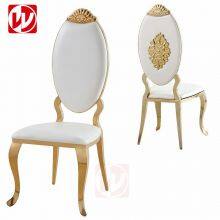 Foshan Factory Price Cheap Banquet Wedding Chair Gold Stainless Steel Dining Chair thumbnail-5