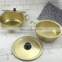 New Style Yellow Cookware Wholesale for Camping Durable Aluminum Cooking Pot And Set thumbnail-2