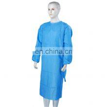 Disposable Blue Non Sterile Protection Clothing Non Woven Elastic and Knitted Cuffs Medical Isolation Gown thumbnail-5