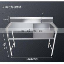 Hot Sales Custom Design Restaurant Kitchen Sink Double Bowl Commercial Stainless Steel Kitchen Sink thumbnail-5