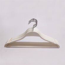 High Quality Clothing Shop Display White Plastic Pajamas Hangers Swivel Durable Non-slip Rack thumbnail-1