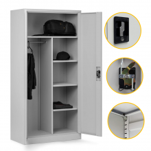 Metal Locker Steel Wardrobe Storage Cabinet thumbnail-4
