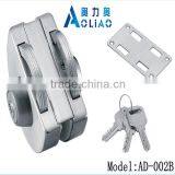 High Quality Tempered Frameless SS or Polish Finish Tempered Glass Door Lock for Single Door in Glass thumbnail-1
