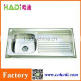 single bowl stainless steel sink with single drainboard HD10050-L
