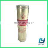 Round Golden Wine Tin Box