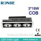Ronse 3*18W Triple Head Led Cob Grille Spot Light(RS-2108D-3)
