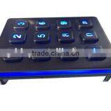 12 Keys Metal Industrial Numeric Backlight Metal Keypad thumbnail-2