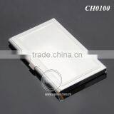 High Quality Pocket Business Card Holder Stainless Steel Plated Silver Concavity Metal Blank Card Case thumbnail-6