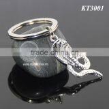Three-dimensional Snake Shaped Keyring New Fashion Alloy Silver Metal Cobra Keychain thumbnail-6