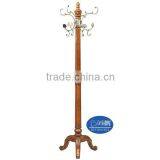New Home Furniture Rubber Wood Zinc Alloy Hook Antique Valet Stand (S-10#) thumbnail-1