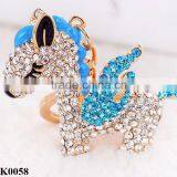 High-grade Keychain High Qulity Diamond, Rhinestone Horse Keychain Gifts K0058 thumbnail-3