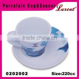 wholesale cheap high quality Design and color ceramic coffee cup and saucer