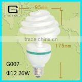 High quality CFL LAMP FULL SPIRAL LAMP 8000H CE 28w umbrella-type energy saving lamps