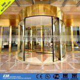 KBB HOTEL Entrance 2 Wing Revolving Door, Safety Glass, Aluminium Frame, Stainless Steel Surface, CE UL Certificate