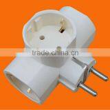 Europe Style 2 Round Pin AC Travel Adaptor With Grounding (P7033)