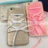 TPU Transparency Phone Case for Iphone 6s Case With a Creativity Shoelace