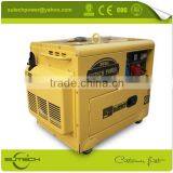 single phase/Three phases 10Kw air cooled silent generator, silent and mobile type