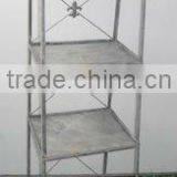 110490DA - Knocked Down Tiered Rack & Metal Shelf Antique Grey thumbnail-1